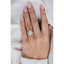 4.0 CT Crushed Ice Oval Three Stone Moissanite Engagement Ring - crownmoissanite