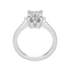 1.60 CT Emerald Moissanite Diamond Solitaire Engagement Ring - crownmoissanite