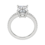 2.30 CT Emerald Solitaire Moissanite Engagement Ring With Pave Setting - crownmoissanite