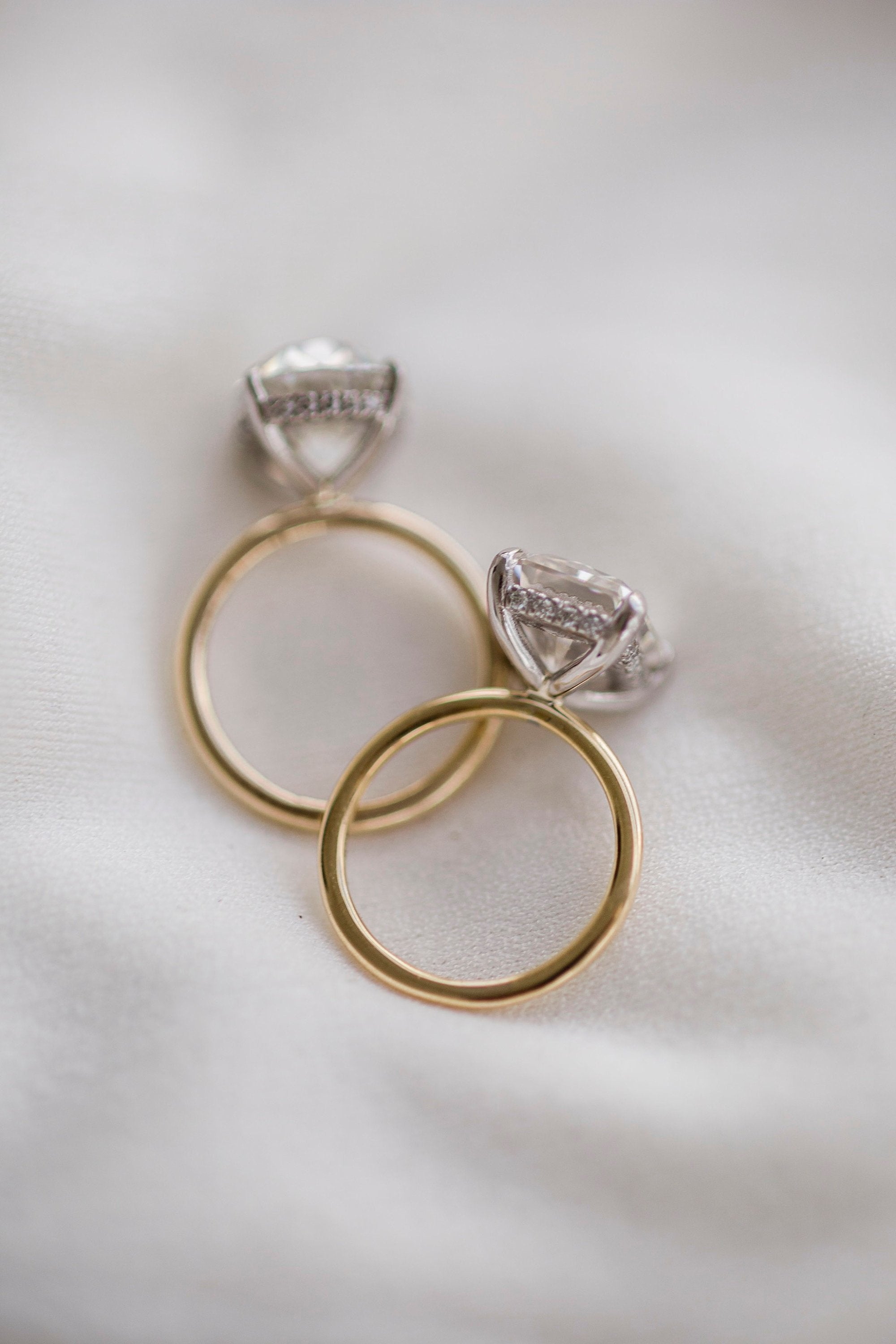 4.20 CT Crushed Ice Radiant Solitaire Hidden Halo Moissanite Engagement Ring - crownmoissanite