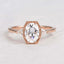 1.33 CT Oval Shaped Moissanite Three Stones Engagement Ring - crownmoissanite