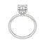 1.91 CT Oval Solitaire Moissanite Engagement Ring With Pave Setting - crownmoissanite