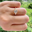 2.65 CT Round Cut Three Stone Moissanite Engagement Ring - crownmoissanite