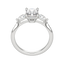 1.67 CT Radiant Cut 3 Stone Moissanite Engagement Ring - crownmoissanite