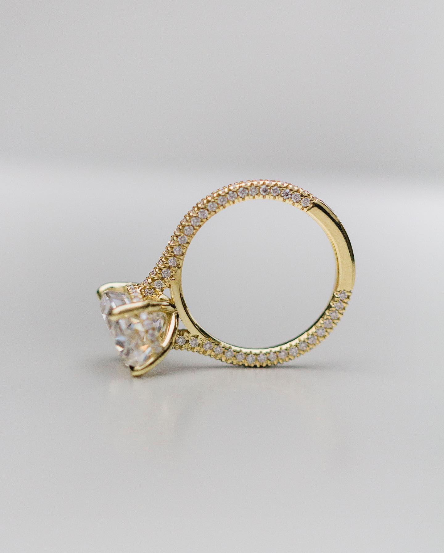 5.0 CT Oval Solitaire Hidden Halo Moissanite Engagement Ring - crownmoissanite