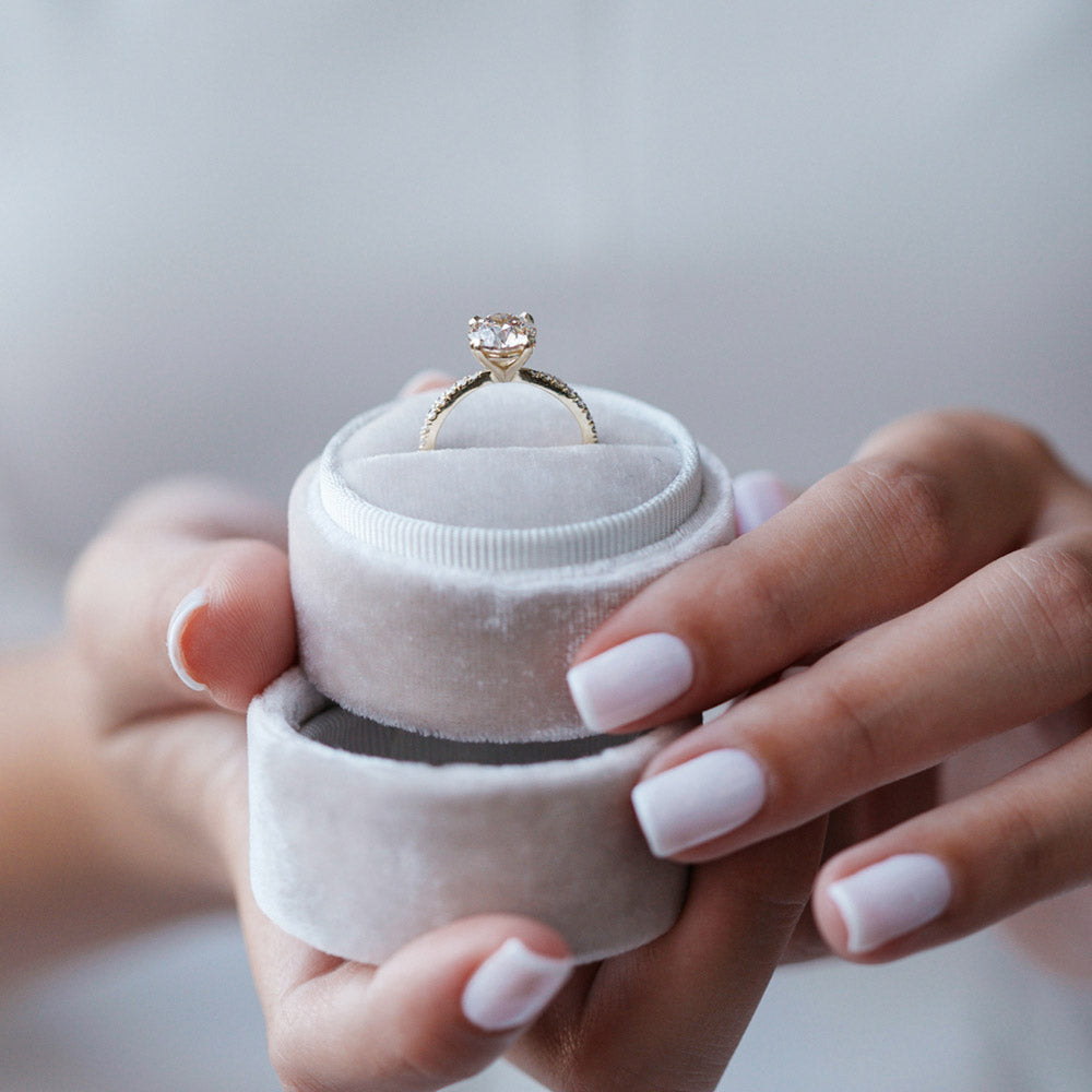 1.35 CT Round Shaped Moissanite Solitaire Engagement Ring - crownmoissanite