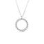 0.30 TCW Round Moissanite Diamond Circle Pendent Necklace - crownmoissanite