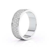 Round Shaped Stones Classic Men's Wedding Band - crownmoissanite