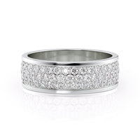 Round Shaped Stones Classic Men's Wedding Band - crownmoissanite