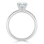 0.75 CT Round Cut Solitaire Moissanite Engagement Ring - crownmoissanite