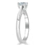 1.0 CT Asscher Cut Solitaire Moissanite Engagement Ring - crownmoissanite