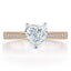 1.0 CT Heart Cut Solitaire Channel Pave Moissanite Engagement Ring - crownmoissanite