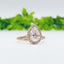 2.1 CT Pear Cut Halo Pave Moissanite Engagement Ring - crownmoissanite