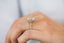 4.10 CT Emerald Solitaire Milgrain Moissanite Engagement Ring - crownmoissanite