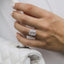 3.70 CT Crushed Ice Radiant Cut Halo Moissanite Engagement Ring With Pave Style - crownmoissanite