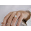 3.20 CT Elongated Cushion Solitaire Hidden Halo Moissanite Engagement Ring - crownmoissanite