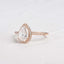 1.25 CT Pear Shaped Moissanite Halo Engagement Ring - crownmoissanite