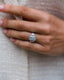 3.80 CT Emerald Three Stone Moissanite Engagement Ring - crownmoissanite