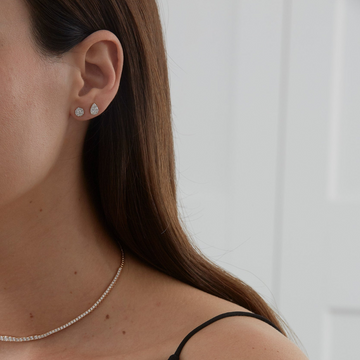 0.48 TCW Round Moissanite Diamond Stud Earrings