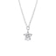 0.10 TCW Round Moissanite Diamond Star Pendent Necklace - crownmoissanite