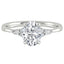 1.91 CT Oval Shaped Moissanite Cluster Engagement Ring - crownmoissanite