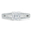 1.0 CT Asscher Cut Solitaire Split Shank Setting Moissanite Engagement Ring - crownmoissanite