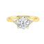 2.65 CT Round Cut Cluster Moissanite Engagement Ring - crownmoissanite