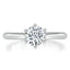0.75 CT Round Cut Solitaire Moissanite Engagement Ring - crownmoissanite