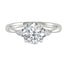 2.65 CT Round Cut Three Stone Moissanite Engagement Ring - crownmoissanite