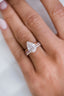 3.20 CT Pear Solitaire Moissanite Engagement Ring - crownmoissanite