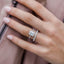 1.70 - 3.70 CT Radiant Solitaire Hidden Halo & Pave Moissanite Engagement Ring - crownmoissanite