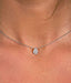 0.50 CT Pear Moissanite Diamond Halo Pendent Necklace - crownmoissanite
