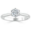 0.75 CT Round Shaped Moissanite Solitaire Engagement Ring - crownmoissanite