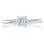0.75 CT Asscher Cut Solitaire Moissanite Engagement Ring - crownmoissanite