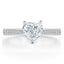 1.0 CT Heart Cut Solitaire Channel Pave Moissanite Engagement Ring - crownmoissanite