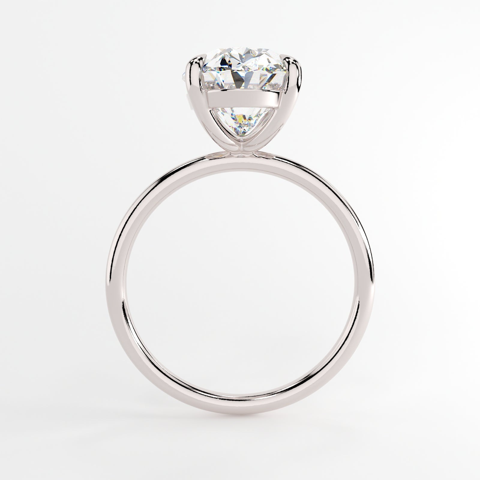1.0 - 4.0 CT Oval Solitaire Moissanite Engagement Ring - crownmoissanite