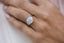 2.50 CT Elongated Cushion Three Stone Moissanite Engagement Ring - crownmoissanite