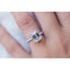 3.25 CT Emerald Solitaire Hidden Halo & Pave Moissanite Engagement Ring - crownmoissanite