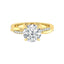 1.85 CT Round Cut Solitaire Twisted Pave Moissanite Engagement Ring - crownmoissanite