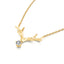 0.18 TCW Round Cut Elk Antlers Moissanite Diamond Necklace