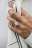 2.90 CT Oval Solitaire Hidden Halo & Pave Moissanite Engagement Ring - crownmoissanite