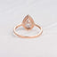 1.25 CT Pear Cut Halo Pave Moissanite Engagement Ring - crownmoissanite
