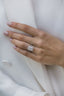 3.50 CT Crushed Ice Radiant Halo & Pave Moissanite Engagement Ring - crownmoissanite