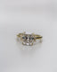 3.50 CT Old Mine Cushion Three Stone Moissanite Engagement Ring - crownmoissanite