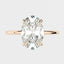 1.0 - 4.0 CT Oval Solitaire Moissanite Engagement Ring - crownmoissanite