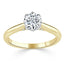 0.75 CT Round Cut Solitaire Moissanite Engagement Ring - crownmoissanite