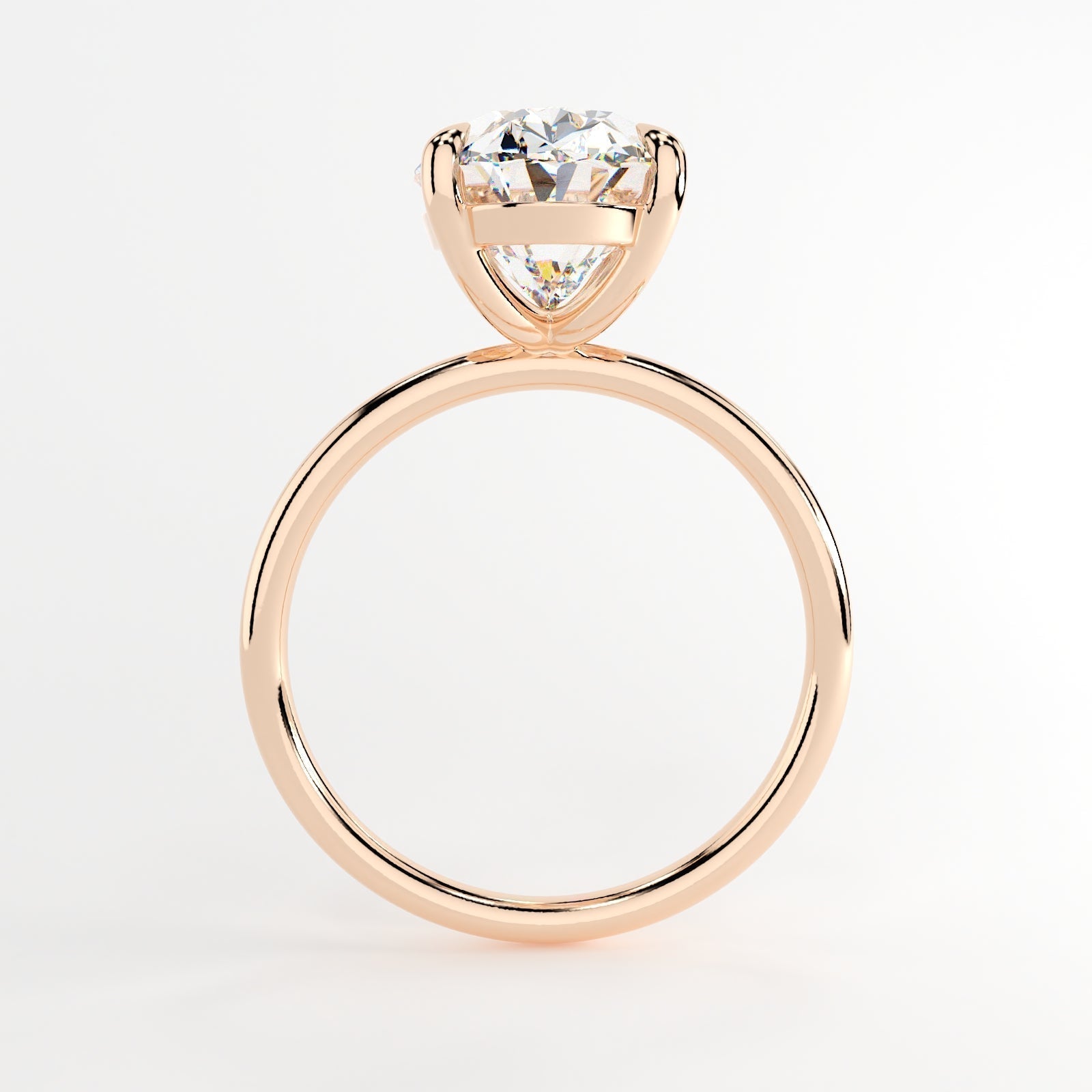 1.0 - 4.0 CT Oval Solitaire Moissanite Engagement Ring - crownmoissanite