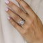 4.65 CT Elongated Cushion Solitaire Hidden Halo Moissanite Engagement Ring - crownmoissanite
