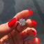 1.5 CT Round Solitaire & Pave Setting Moissanite Engagement Ring - crownmoissanite