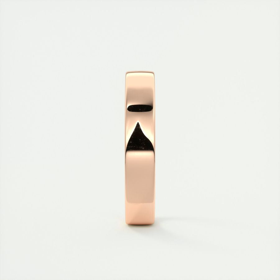 Polished Finish Regular White Gold Men's Band - crownmoissanite